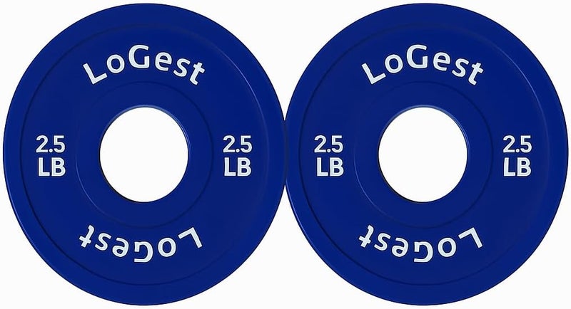 Logest Pair Olympic Plates - Barbell Weights Set of 2 Weight Plates for Olympic Bars Perfect for Strength Training Plates Exercise Balance Increase Available in 0.50LB 1.25LB 2.5LB 5LB 7.5LB 10LB Weight Plate - Image 1